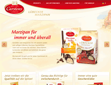 Tablet Screenshot of carstens-marzipan.de